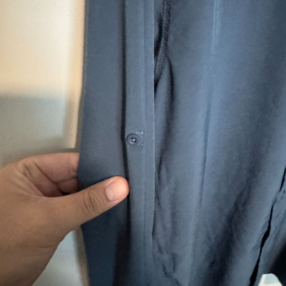 Mountain Hardwear Shirt Mens Large Blue Long Sleeve Quick Dry Roll Tab Stretch - Picture 6 of 10
